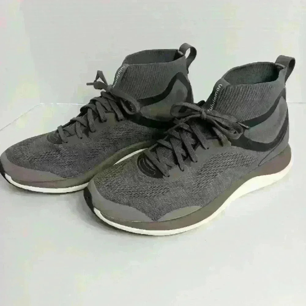 Lululemon Chargefeel Workout Mid Shoes Sneakers Gray Womens Size 9